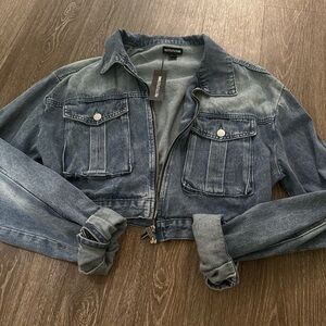 NWT: PLT, Dark Blue Denim Jacket